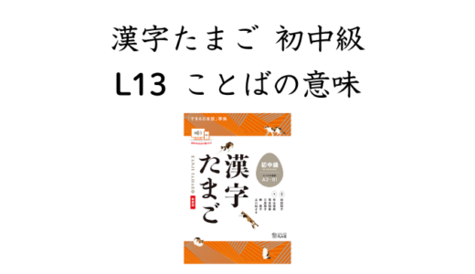 漢字たまご 初中級 L13 ことばの意味