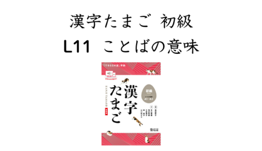 漢字たまご 初級 L11 ことばの意味