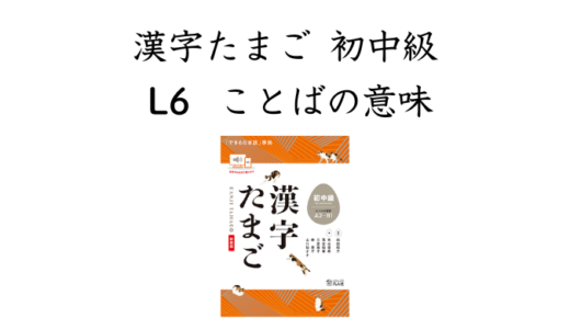 漢字たまご 初中級 L6 ことばの意味